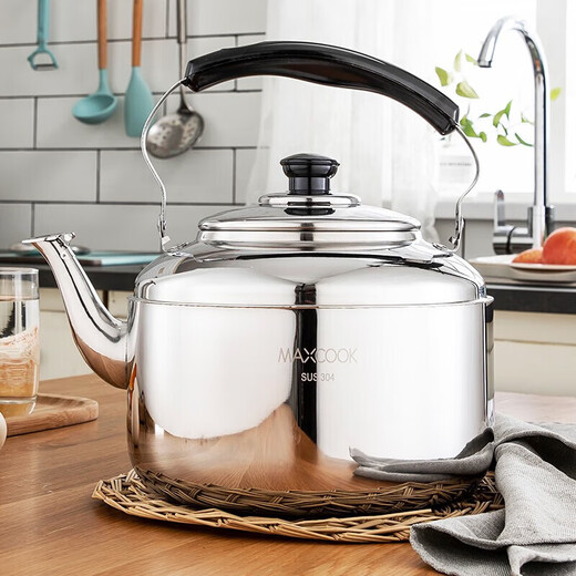 
Meichu (maxcook) 304 stainless steel kettle, water-boiling automatic sounding kettle, household large capacity gas gas induction cooker, 304 stainless steel kettle mch653 5l 5L