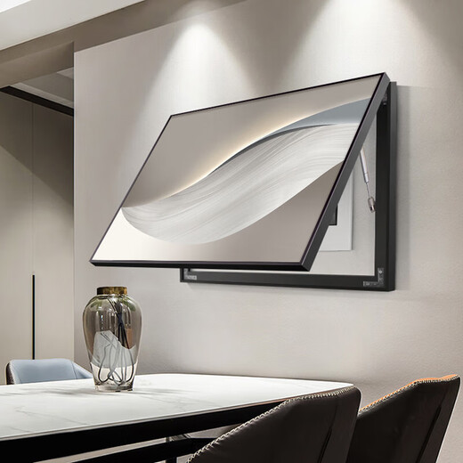 Moderne einfache Messkasten-Dekoration Malerei minimalistischer abstrakter Schwachstrom-Kasten-Abdeckungs-Maler-Restaurant Distribution Box Hängende Malerei ohne Loch Stanze JD11762 [Abstract Space] 70*50 cm (Cover 60*40) Hydraulisch schwarzer Rahmen