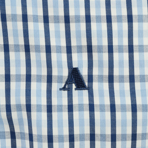 Aquascutum / Yage Lion New Men's Slim Check à manches longues chemises décontractées Q4865EI011 Couleur bleu 35 m