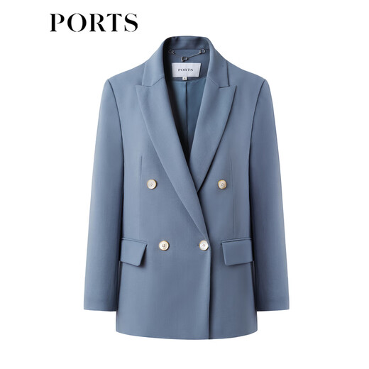 PORTS Autumn and Winter New Women's Solid Color Simple Commuting Blazer LM9J031NWW038 Gray Heron M (6)
