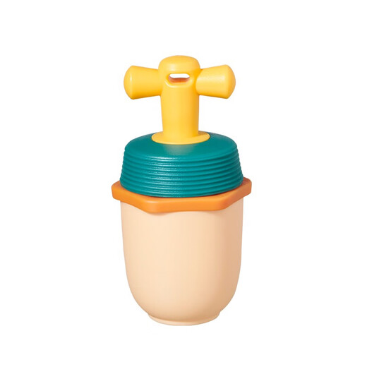 Rikang chewable baby fruit chews, oral chewing bag, fruit and vegetable juice auxiliary feeder, 3 months and above, spiral pusher, yellow, 1 pack