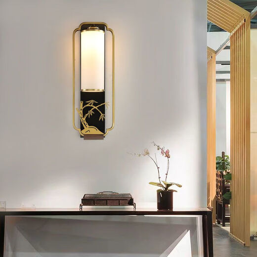 Yaotian New Chinese Plum, Orchid, Bamboo and Chrysanthemum Wall Lamp Chinese Style Living Room TV Background Wall Lamp Corridor Aisle Bedside Lamp Orchid Large