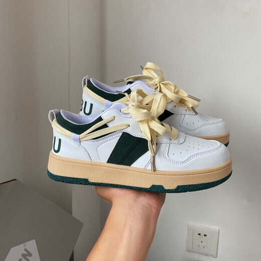 Fujian 2025 Весна и осень Новая немецкая тренировочная обувь для женщин Ulzzang Retro Casual Sports Board Обувь низкая верхняя женская обувь ZMF Blue 9902 [Высокое качество] 37 [Стандартный размер]