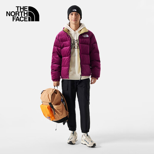 The North Face北面羽绒服男1992Nuptse潮牌双面穿羽绒外套831I LI6/红色 M