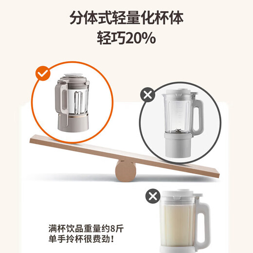 
Joyoung wall breaker, bass noise reduction, sound insulation cover 1.5L household 1-2-4 people capacity, soy milk juicer, frequency conversion brushless motor multiple noise reduction touch color screen B699