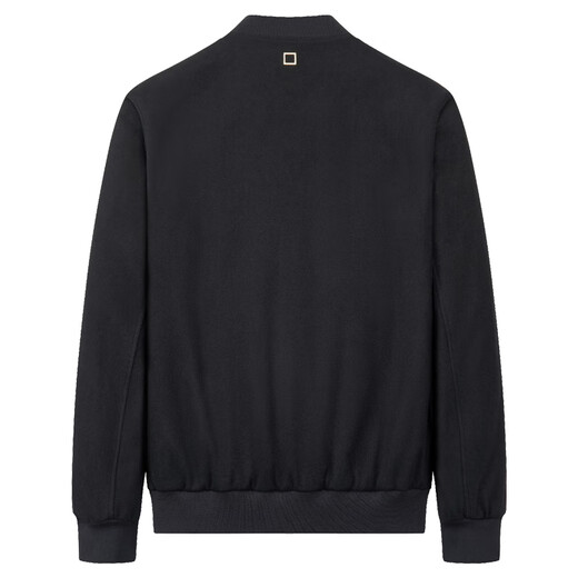 Dances with Wolves 52% sheep wool fashionable baseball uniform woolen woolen jacket men's jacket 001 black 170