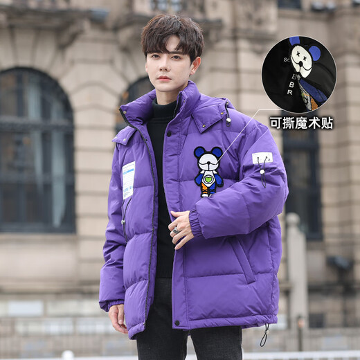 柏乐迪秋冬季13青少年棉衣外套12岁男孩中小学生羽绒棉服15大童上衣服 6198小熊绿色(加厚保暖)高品质 160 M （建议体重75-98斤）