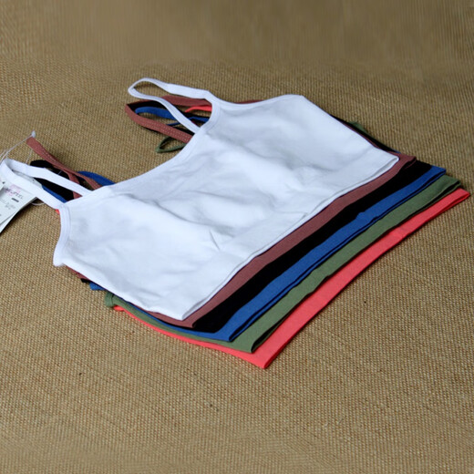 Ji Yafu without breast pads, sports underwear, bottoming straps, tube top, anti-exposure, half-length short navel-baring vest, women's cotton, white, one size fits all (good quality - high elasticity)
