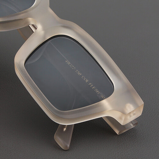 MOSCOT LEMTOSH太阳镜女款 复古磨砂透明黄色粗厚框眼镜 欧美板材方形偏光墨镜男 磨砂透明黄色框+偏光灰色镜片