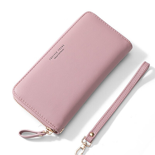 Woodpecker (TUCANO) new Korean version forever young women's wallet solid color versatile clutch fashion PU pull dark blue