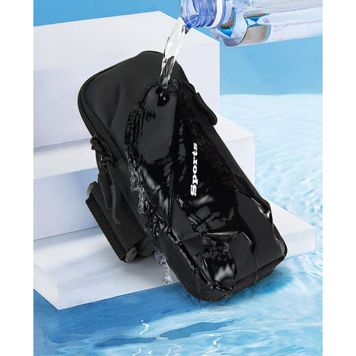 L&M sports running mobile phone arm bag for men and women outdoor fitness running equipment cycling mobile phone bag wrist cover mobile phone carrier arm bag 036 black/under 6.7 inches