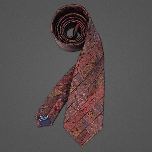 ODYBIRD Light Luxury Ody Bird Brand Spliced ​​Checkered Baijia Cloth Retro Men's Tie Handmade Chinese Valentine's Day Gift Checkered Red Single Strip 8.5cm