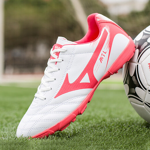 Zhijie Kinderfußballschuhe Herren TF gebrochene Nägel AG Long Nails Erwachsene Kinder mittleren Schülers im mittleren School-Schüler der besonderen Wettbewerbsausbildung von Frauen für Frauen 9921 Weiß und Blau gebrochene Nägel 32