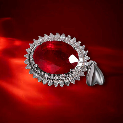 Haikai Necklace Women's Ruby Necklace Luxury Jewelry Valentine's Day Birthday Gift for Wife or Girlfriend 5 Carat Ruby Necklace (Approx./Selected Flawless)