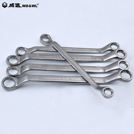 Vida chrome-plated plum blossom wrench double-head wrench plum blossom opening dual-purpose wrench auto repair wrench plum blossom socket wrench plum blossom wrench chrome-plated 14*17mm (w12110)