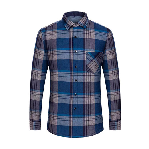 Uniqkuku Offizielle Website 2024 Neues Winterplaid plus Samthemd für Männer mittleren Alters und älteren Menschen verdicktes warmes Hemd 9903 L