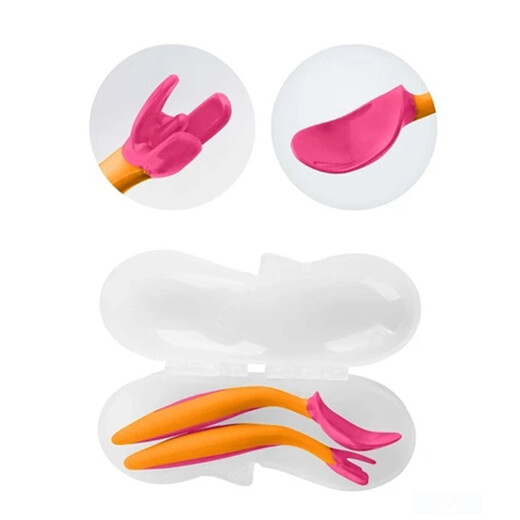 B.Box Dr. Bei Fork Spoon Spoon Spoon, Детская детская ложка вилка, локоть ложка, детская подготовка для детской посуды [Связь