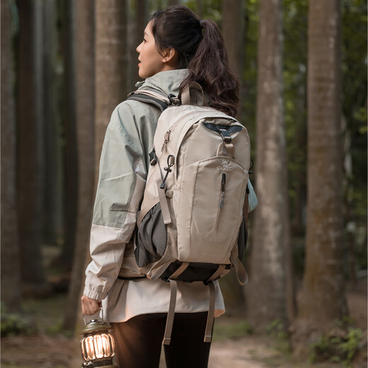 
Camel outdoor hiking bag backpack large capacity portable camping hiking backpack for men and women splash-resistant wear-resistant schoolbag A1W3QJ111A, khaki, free rain cover lightweight upgraded version light feeling back