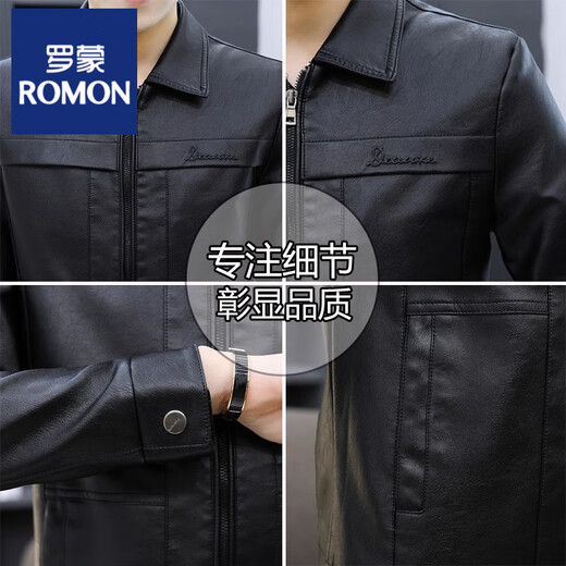 Lomond Lederjacke für Männer im Herbst und Winter Slim Fit plus samt verdickte warme winddichte Jacke für Männer vielseitiger, lässiger neuer Stil Jacke 9902 Schwarzer regulärer XL