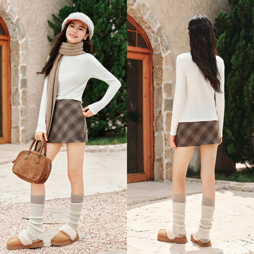 Semir long-sleeved T-shirt women's half turtleneck moisture-absorbent, heating and antibacterial 2024 winter tight-fitting fleece bottoming shirt 109724101001