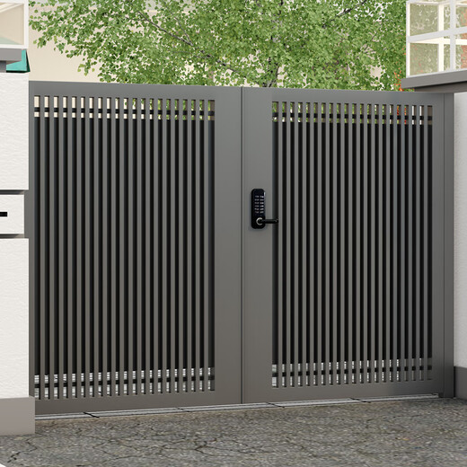 金赋顺不锈钢庭院折叠门别墅铁艺大门小区入户单双开门乡村铝艺栅栏院门 款式1/平方