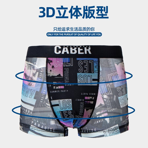 caber卡百利情侣内裤网纱透明性感内裤蕾丝超薄时尚透气一男一女盒装夏 6187单女裤 L