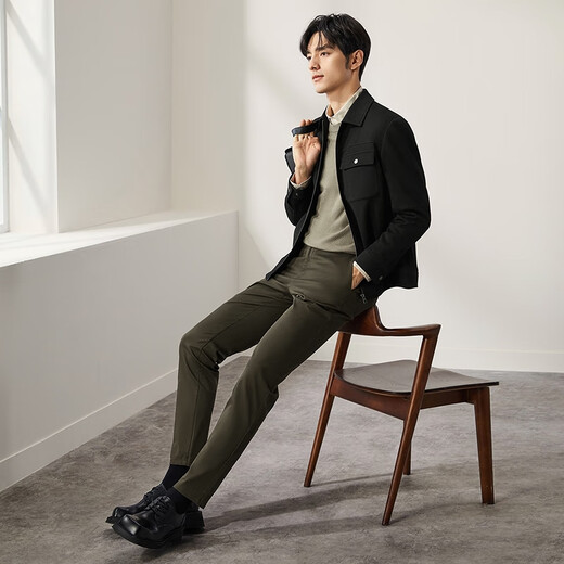 Qipai Men's Lapel Jacket Spring and Autumn Fashion Trend Youth Workwear Style Men's Jacket Jacket