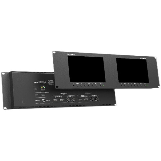 利利普 RM-7029S双联机架式高清监视器 7英寸HDMI SDI演播室监看显示屏全高清双屏监控图表检测3RU支架 利利RM-7029S双屏监视器