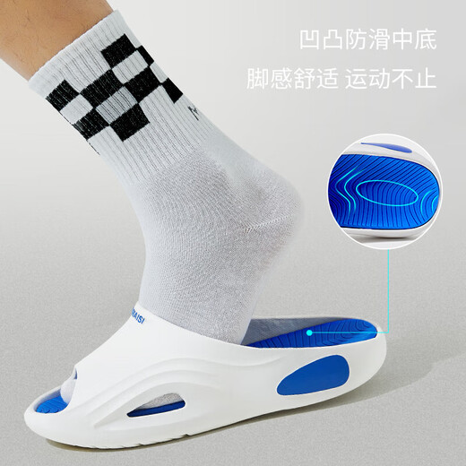 西马驼（XIMATUO）运动拖鞋男夏季2022新款户外旅行踩屎感厚底防滑防臭拖鞋男士外穿 蓝色【761】 42/43 【标准码】