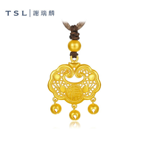 谢瑞麟（TSL）黄金项链古法金系列锁包福字足金锁骨套链YS724 7.05g 计价类（工费1300元）