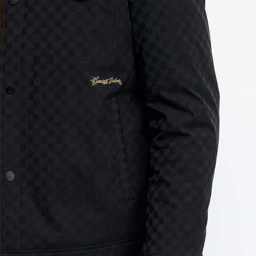 Dances with Wolves Windproof and Anti-wrinkle Lapel Jacket Men's 2025 Autumn New Commuting Casual Men's Jacket 001 Black (Thick Padded Style) XL 180/96A