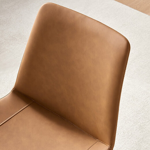 Quanyou Home Furnishing Leather Art Soft Pack Dining Chair Living Room Restaurant Tea Chair Modern Simple Backrest Chair Stool Sit Not Tired for a Long Time