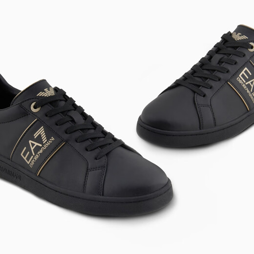 EMPORIO ARMANI/Armani official flagship EA7/New men and women couples board shoes sports casual shoes 2025 summer M701-Black/Gold 38.5