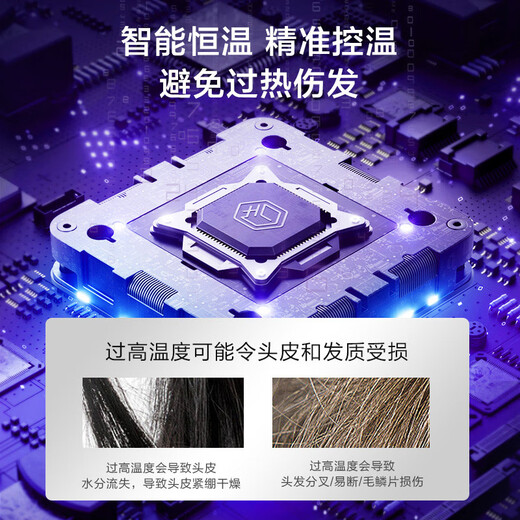 Jingjing Tokyo-made smart high-speed hair dryer Air gray 500 million negative ion hair dryer household silent negative ion high-power hair care hair dryer male birthday gift for women