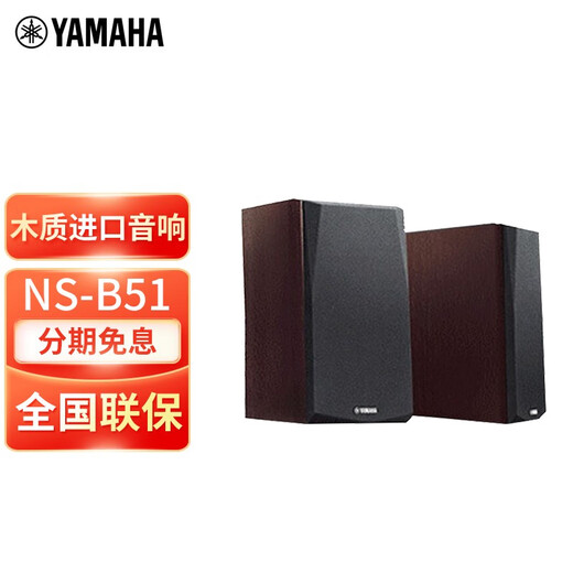 雅马哈（YAMAHA） NS-c51 B51音箱家庭影院无源音响 中置环绕 家用影院木质进口音响  NS-B51一对胡桃木色（需连功放使用）