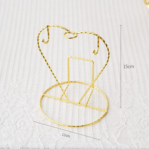 Muzi worry-free European gold-plated bird rack coffee cup and saucer storage rack hanger upside down drain cup holder tea cup holder home heart-shaped cup holder