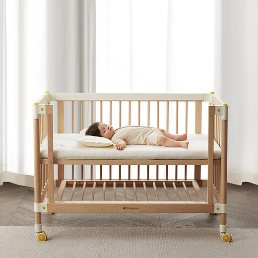 babycare frisk berceau bébé lit en bois massif + matelas bébé 4d fibre d'air à double face matelas
