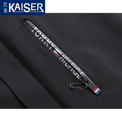 凯撒（KAISER）银蓝水貂内胆派克服男貂皮大衣连帽尼克服整貂皮草风衣干部外套冬 黑色银蓝（袖子加水貂） 175/XL 适合体重130-145斤