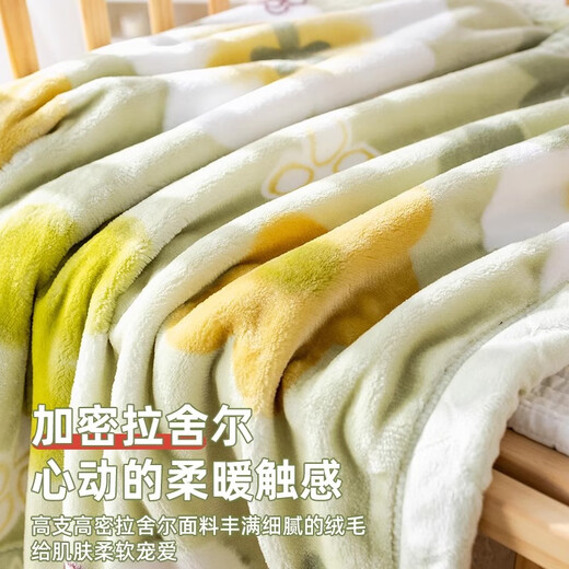 Dreamy Raschel blanket baby winter thickened children's baby blanket kindergarten student autumn and winter nap quilt fresh and blossoming baby texture fine fluff 100x120cm/1.5Jin Jin equals 0.5kg - upgraded antibacterial and anti-mite
