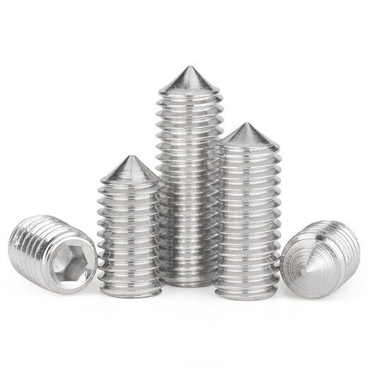 Jinggong 304 stainless steel hexagonal tip set screw machine meter screw headless screw top screw door handle screw tip M6x8 100 pieces