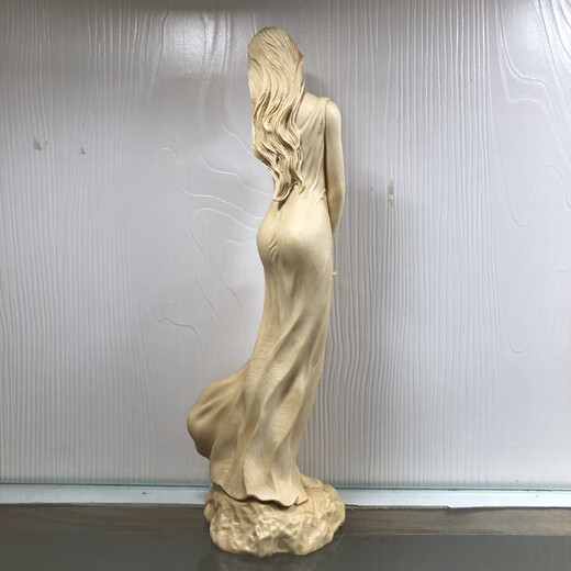 
Cypress wood carving beauty solid wood carving ornaments home office human art jewelry cultural collection crafts cypress wood carving beauty 9926cm