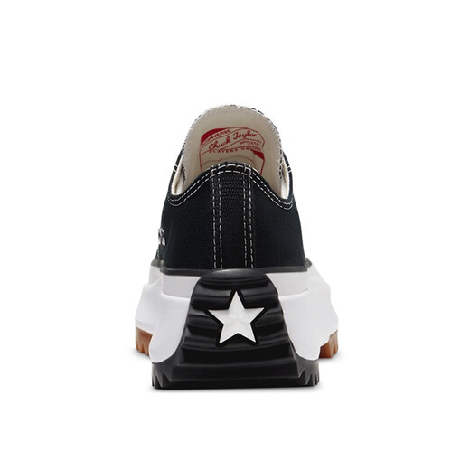 Converse Converse New Run Star Wanderung Ochsen und Frauen lässige dicke Sohle erhöhte Leinwandschuhe 168816C Schwarz und Weiß 38.5