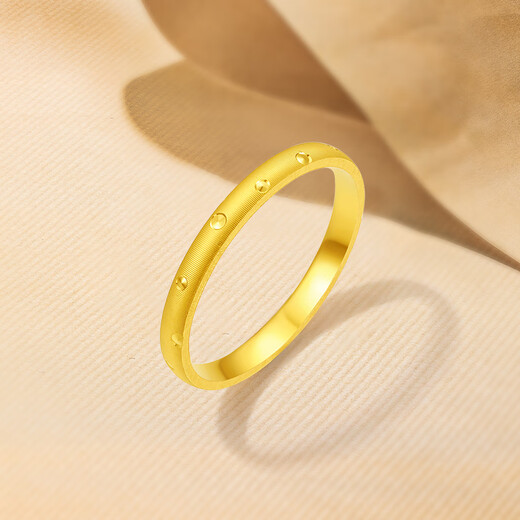 Saturday Fortune (ZLF) gold ring for women, pure gold car flower, classic versatile ring for girlfriend, price No. 14-2.38g