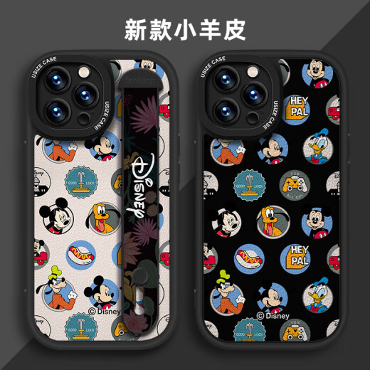 今壳【迪士尼授权】苹果系列手机壳iPhone14Promax卡通16硅胶13腕带支架15plus女新款12 小胖妞黑色腕带款X1478迪士尼 iPhone 16 pro
