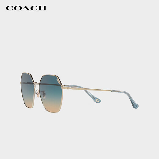 COACH眼镜太阳镜墨镜不规则形金属全框时尚大气眼镜女款送礼