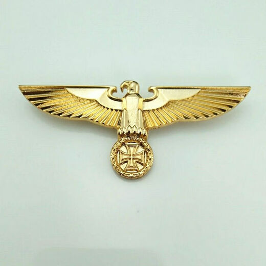 Premium German Eagle Badge Prussian Eagle Badge German Eagle of Rights Medal Black Eagle Brooch Accessories Silver Eagle of Rights Paper Card Packaging