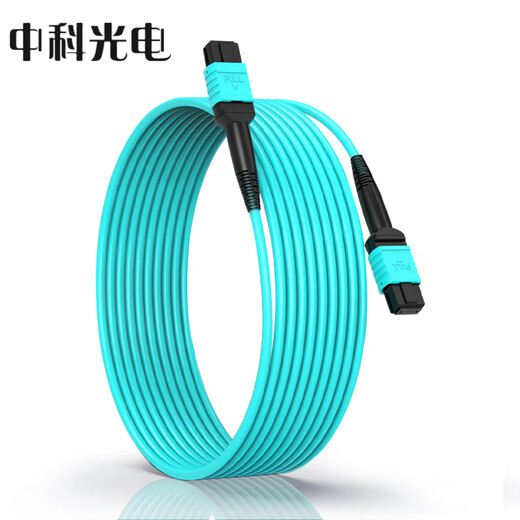 Zhongke Optoelectronics MPO-MPO Fibre Parmor OM4 Multimode Fiber Cluster Cluster Span 550 40G / 100G Câble fibre compatible avec MTP, Polarité personnalisable MPO à MPO 24 Core Femelle à Feme