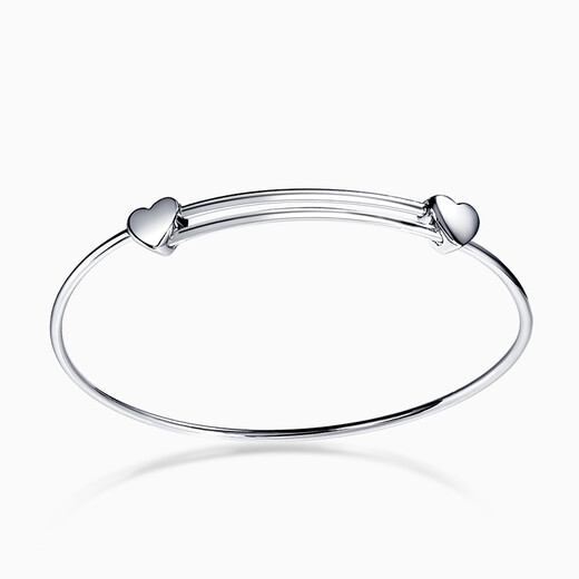 Pt.Charm Platinum Bracelet PT950 Platinum Bracelet Women's Double Love Wedding Bracelet Mother's Day Gift If not in stock, it can be customized. Take 6g as an example