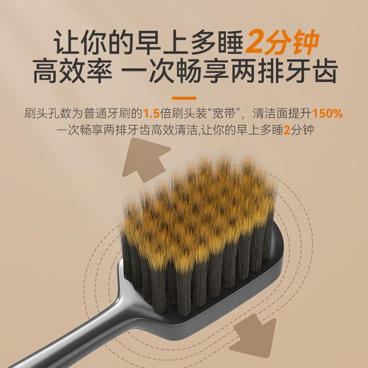 Jacques toothbrush for men's soft hair, wide head, high-value adult couple's teeth cleaning set, home wear 8 packages