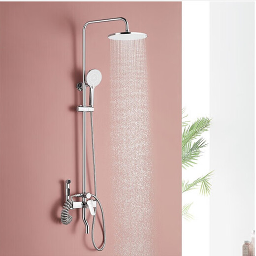 Huida Badezimmer Zwei-teiliger Paket Jet Siphon Wassersparend und Verlangsamung der Toilettenabdeckung Integrierte Toilettendusche 6218 Toilette + 5511-P01CP Dusche 400 Grubenentfernungsfabrik Direktlieferung National Joint Insurance
